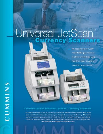 Universal JetScan Currency Scanners - Cummins-Allison Canada