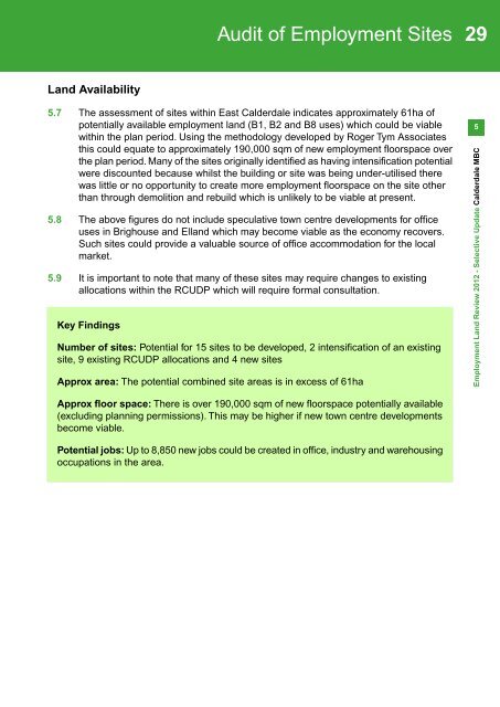 Employment Land Review 2012.indd - Calderdale Council