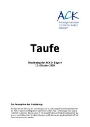 Taufe Studientag der ACK in Bayern 10. Oktober 2008 - Ack-Bayern