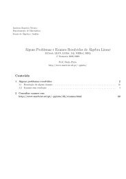 Alguns Problemas e Exames Resolvidos de´Algebra Linear