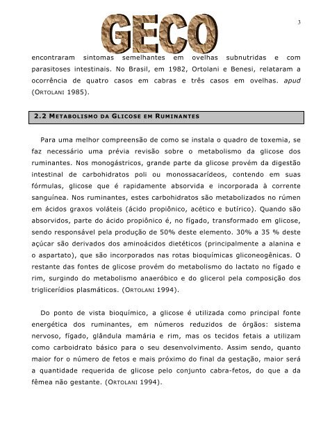 alguns aspectos da toxemia da prenhez em pequenos ruminantes