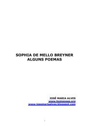 SOPHIA DE MELLO BREYNER ALGUNS POEMAS