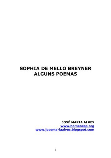 SOPHIA DE MELLO BREYNER ALGUNS POEMAS