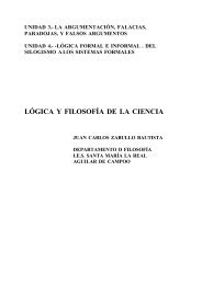 LÓGICA Y FILOSOFÍA DE LA CIENCIA - IES Santa María La Real