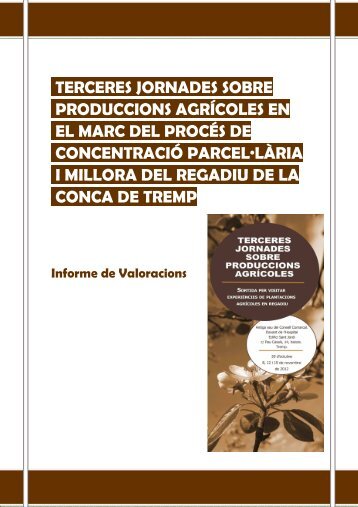 terceres jornades sobre produccions agrícoles en el marc del ...