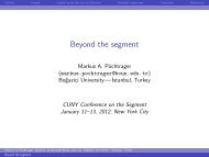 Beyond the segment - CUNY Phonology Forum