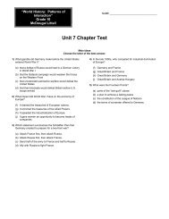 Unit 7 Chapter Test - Holt McDougal