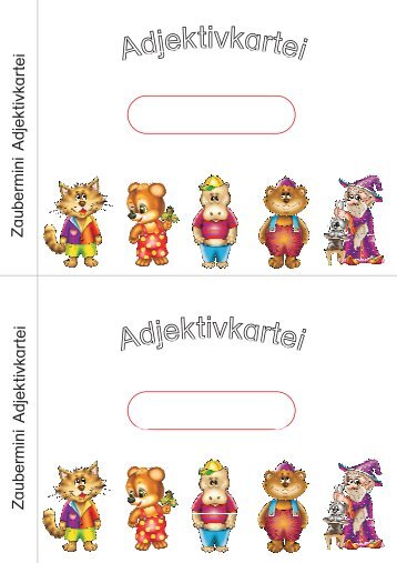 Adjektivkartei Adjektivkartei - Zaubereinmaleins