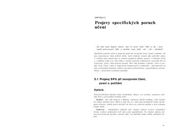 Projevy specifických poruch učení - Vychovatel :: poskolak.cz