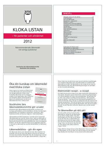 Kloka Listan 2012 (.pdf) - Vårdguiden
