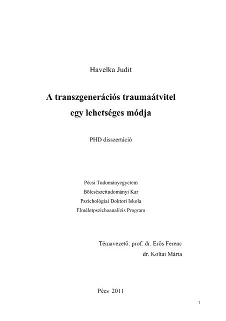 D-2012-Havelka Judit.pdf - pszichologia - Pécsi Tudományegyetem