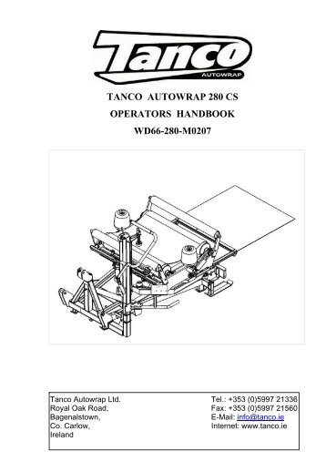 tanco autowrap 280 cs operators handbook wd66-280-m0207