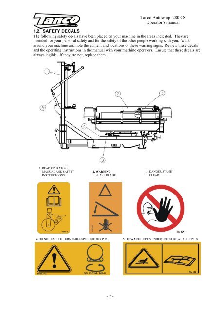 tanco autowrap 280 cs operators handbook wd66-280-m0207