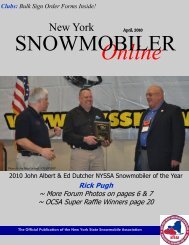 NYSSA Online Magazine - New York State Snowmobile Association