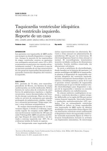 Texto completo - Sociedad Uruguaya de Cardiología