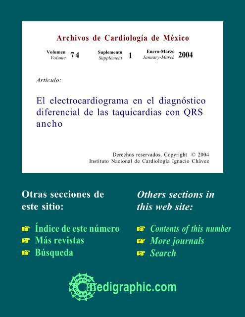 El electrocardiograma en el diagnóstico diferencial ... - edigraphic.com