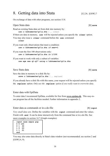 Introduction to Stata 8