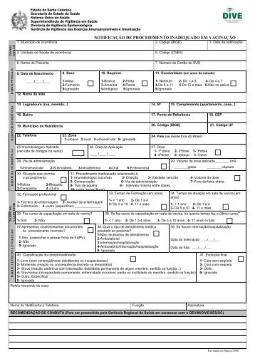 Ficha procedimento inadequado - Com TARJA e Orientação