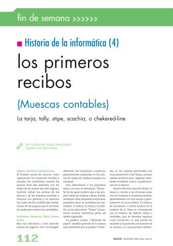 Historia de la informática (4): los primeros recibos - Astic.es