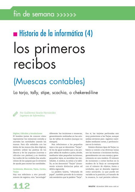 Historia de la informática (4): los primeros recibos - Astic.es