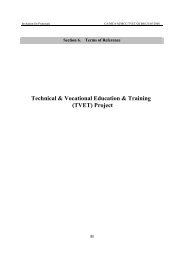 Technical & Vocational Education & Training (TVET) Project