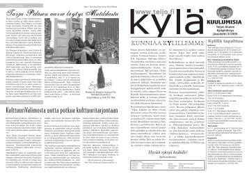Tarja Pölösen aarre löytyi Matildasta - Teijon Alueen Kyläyhdistys