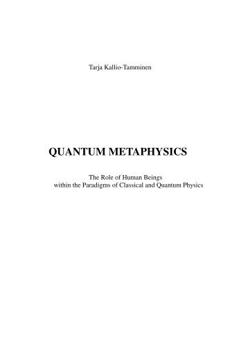 QUANTUM METAPHYSICS - E-thesis