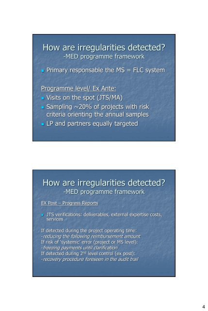 Irregularity in public procurement, Tarja Richards ... - Interact