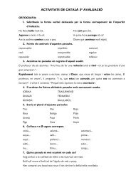 ACTIVITATS DE CATALÀ 3ª AVALUACIÓ