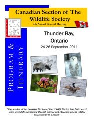 CSTWS 2011 AGM Program Booklet.pub - The Wildlife Society