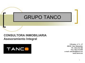 dossier - Tanco y Asociados Arquitectura y Urbanismo SLP