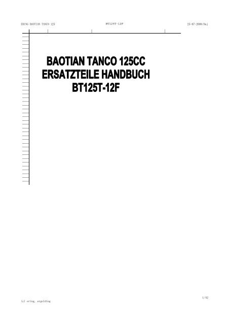 BT125T-12F(TANCO 125CC )SPARE PART CATALOGUE