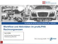 Ablauf eines proalpha® - Workflows - ALPHA Business Solutions AG