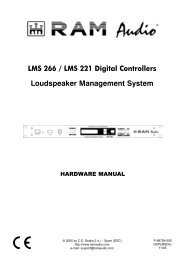 LMS 266 / LMS 221 Digital Controllers Loudspeaker ... - RAM Audio