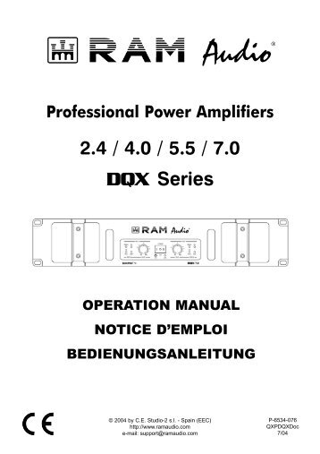DQX Series 2.4 / 4.0 / 5.5 / 7.0 - RAM Audio