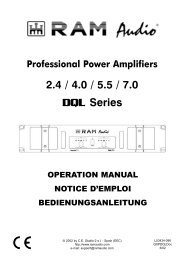 DQL Series 2.4 / 4.0 / 5.5 / 7.0 - RAM Audio