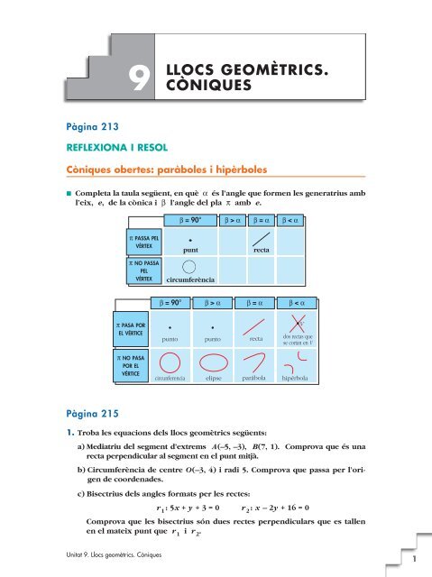 LLOCS GEOMÈTRICS. CÒNIQUES