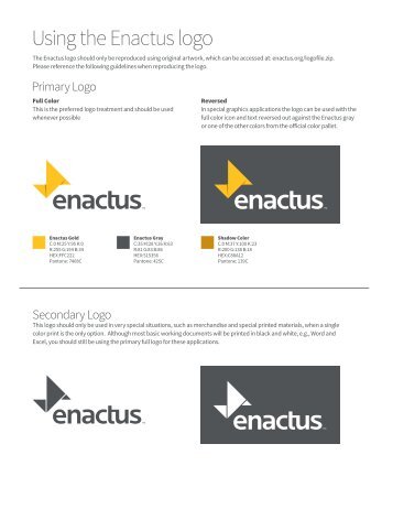 Using the Enactus logo