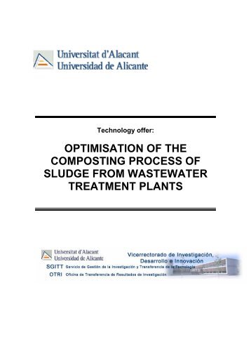 optimisation of the composting process of sludge from wastewater ...