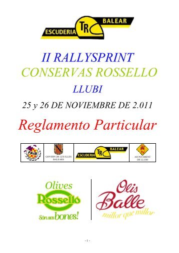 Reglamento completo (formato pdf) - Mallorca Rallye