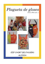 Plagueta de gloses. Sant Antoni 2005 - CEIP S'Hort des Fassers