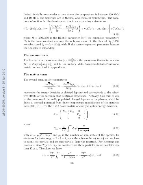 Etudes des proprietes des neutrinos dans les contextes ...