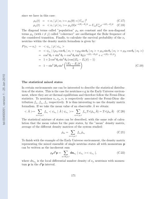 Etudes des proprietes des neutrinos dans les contextes ...