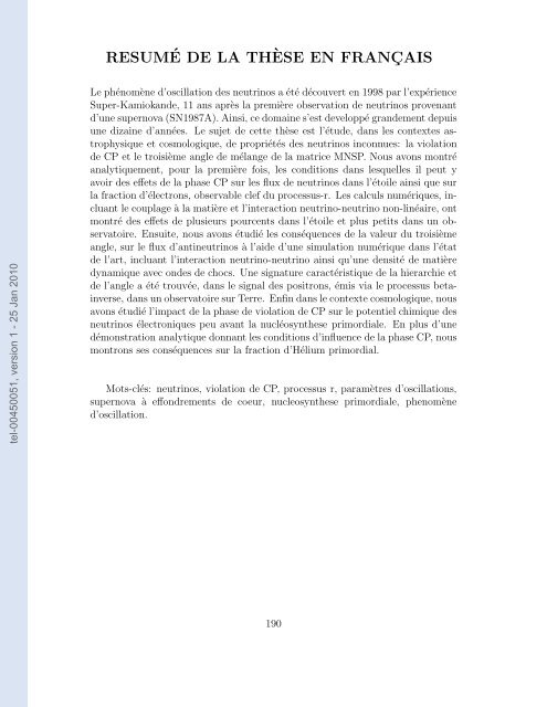 Etudes des proprietes des neutrinos dans les contextes ...