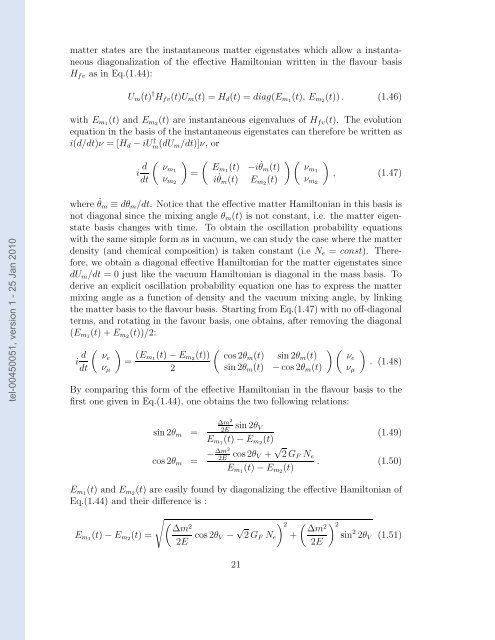 Etudes des proprietes des neutrinos dans les contextes ...