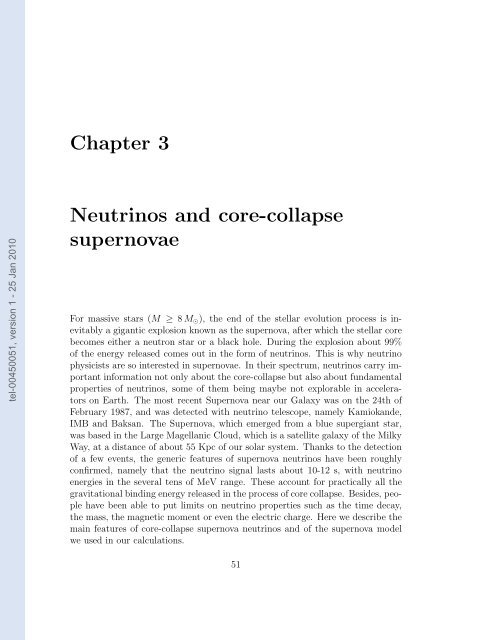 Etudes des proprietes des neutrinos dans les contextes ...