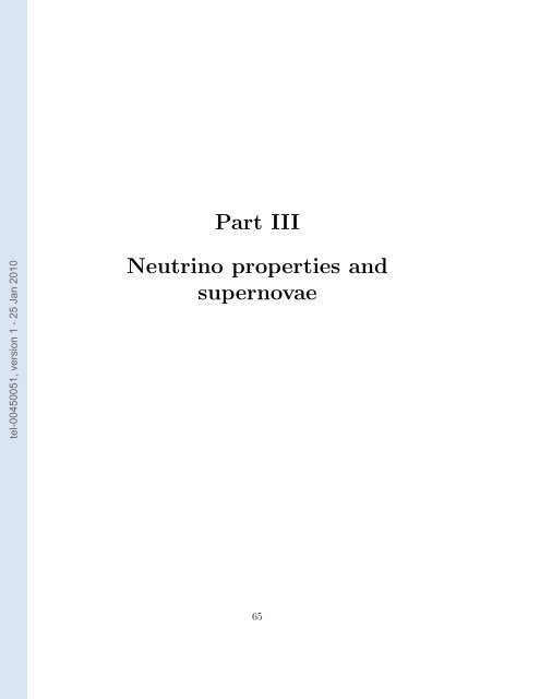 Etudes des proprietes des neutrinos dans les contextes ...