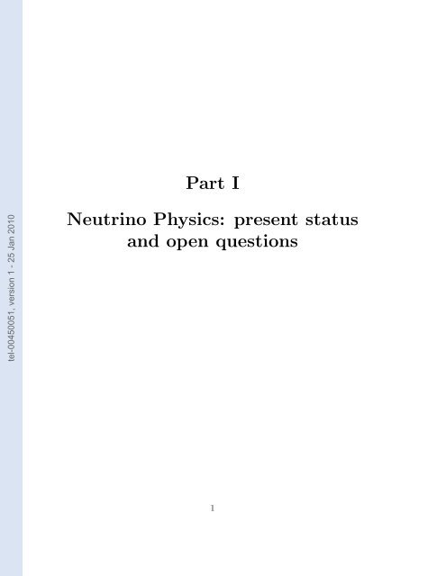 Etudes des proprietes des neutrinos dans les contextes ...