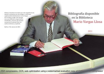 Mario Vargas Llosa en la biblioteca de Berlín - Instituto Cervantes ...