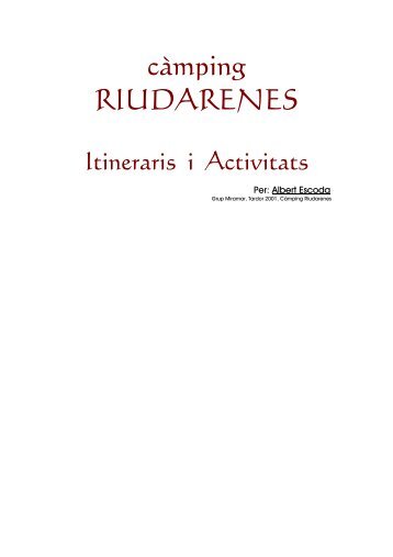 Itineraris - camping riudarenes